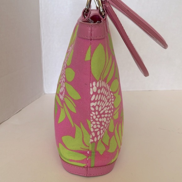 RARE!  Lilly Pulitzer Small Tote Hit Pink Sunflower Pattern-Circa 1990’s - Picture 6 of 16